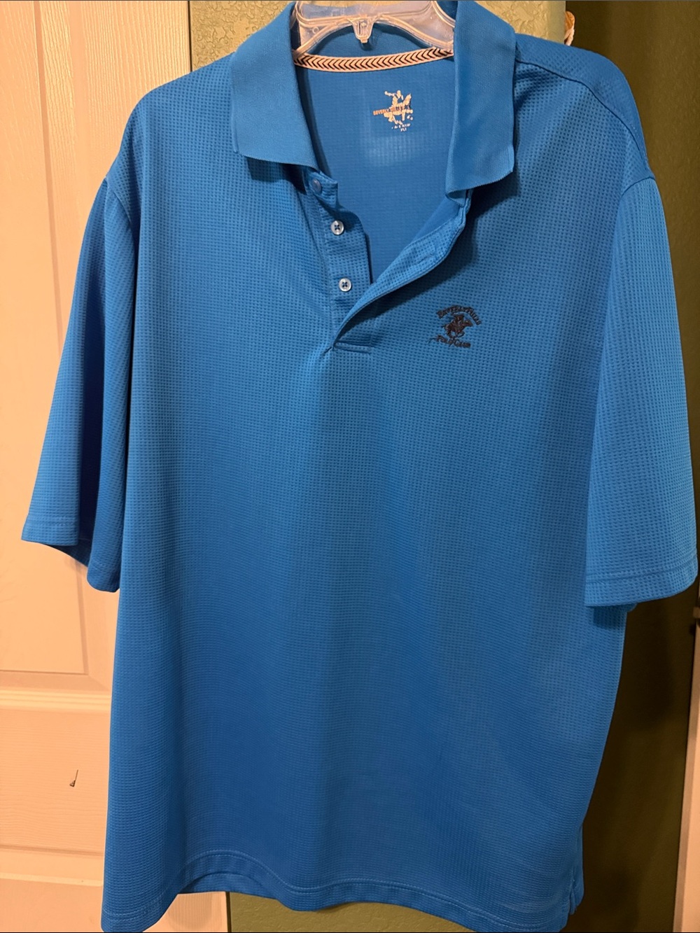 Beverly Hills Polo Club Men's Bright Blue Performance Polo